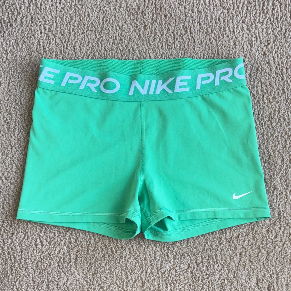 Nike Pro Green Performance Shorts - 3 Inch